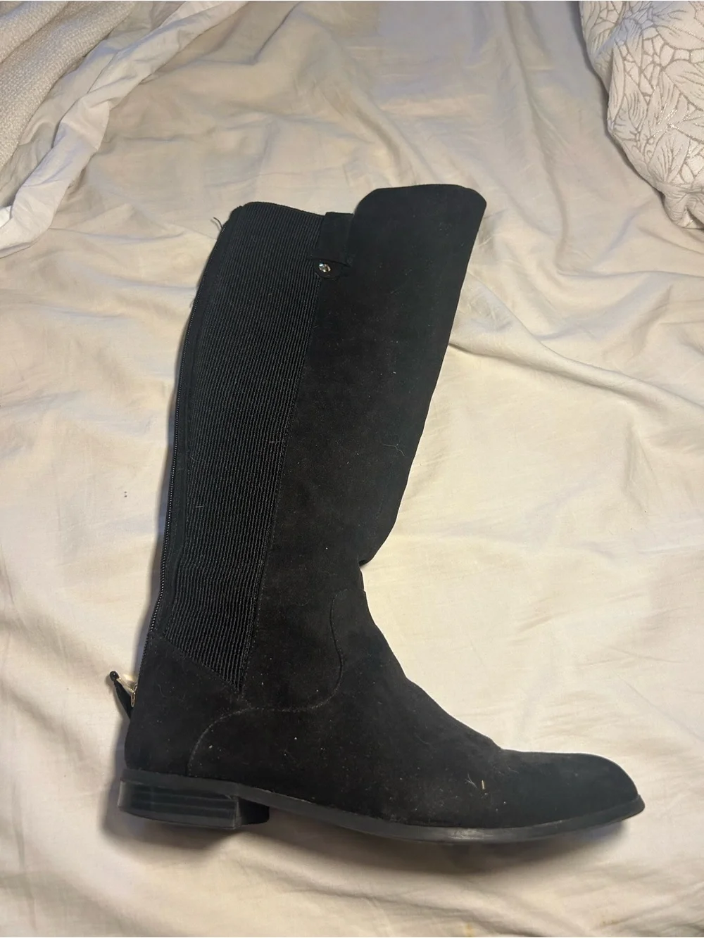 Anne Klein Black Over-the-Knee Suede Boots